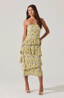 ASYM Tiered Ruffle Dress