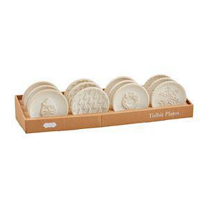 White Christmas Tidbit Plate