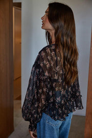 Breaking Dawn Floral Sheer Top