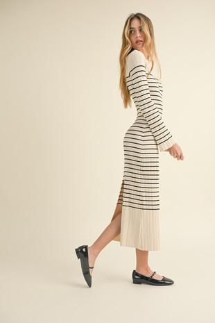 Trend Setter Long Sleeve Ribbed Dress