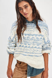 Dani Pattern Sweater in Cloud Combo