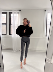 Cash Flow Fur Jacket - Black