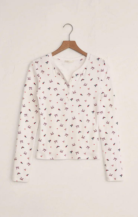 Holly Long Sleeve Top - White