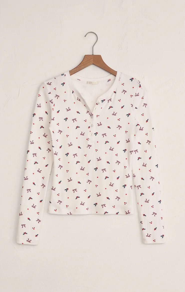 Holly Long Sleeve Top - White