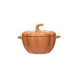 Orange Stoneware Pumpkin Baker with Handles