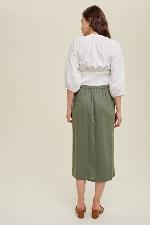 All Ruched Up Blouse - White