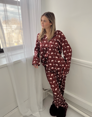 Classic Pj Set - Red Wine