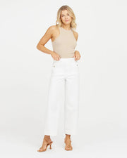 SPANX stretch twill cropped wide leg pant