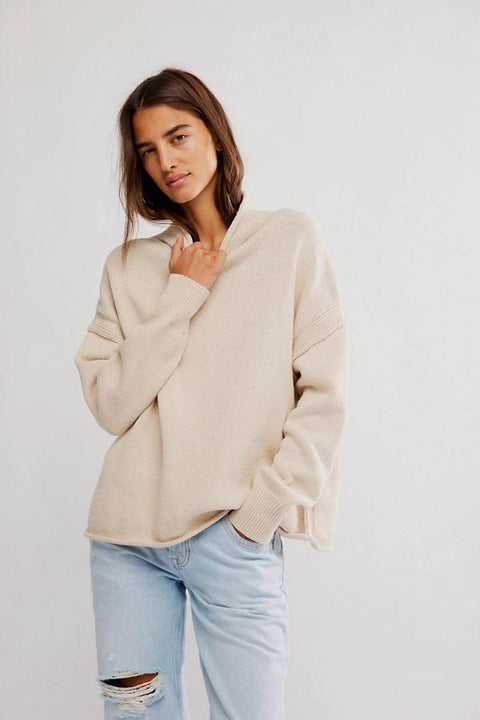 WTF Torres Roll Neck Sweater - Sugar Swizzle