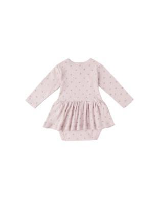 Pointelle Skirted Bodysuit - Lilac Ditsy