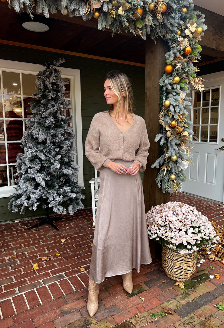 SADIRA FLUFFY CARDIGAN MOONLIGHT