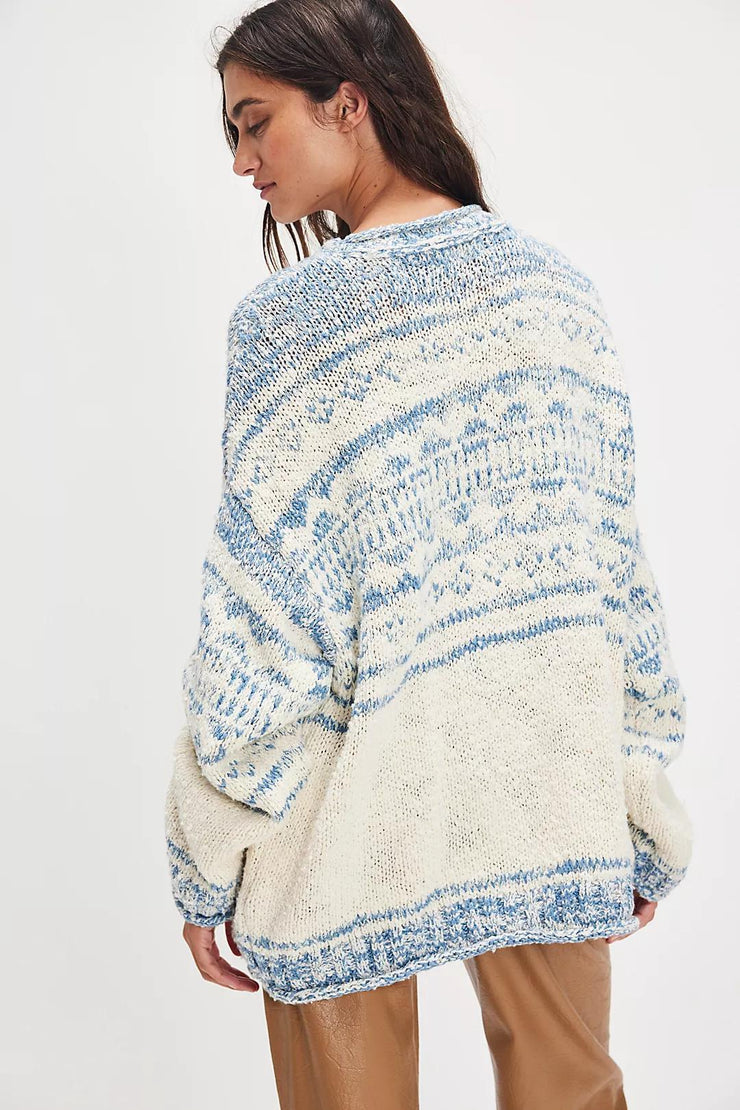 Dani Pattern Sweater in Cloud Combo