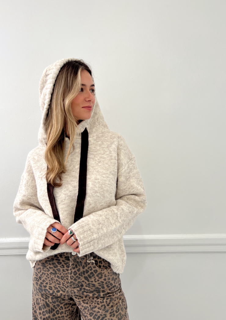 Hold Me Close Hoodie Sweater - Oatmeal