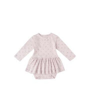 Pointelle Skirted Bodysuit - Lilac Ditsy