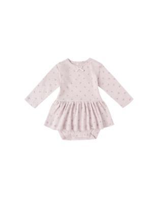 Pointelle Skirted Bodysuit - Lilac Ditsy