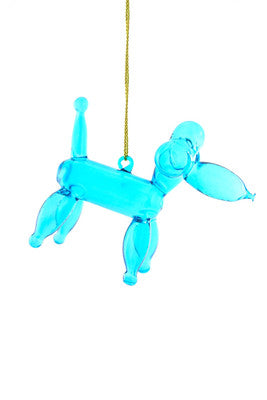 Blue Poodle Ornament