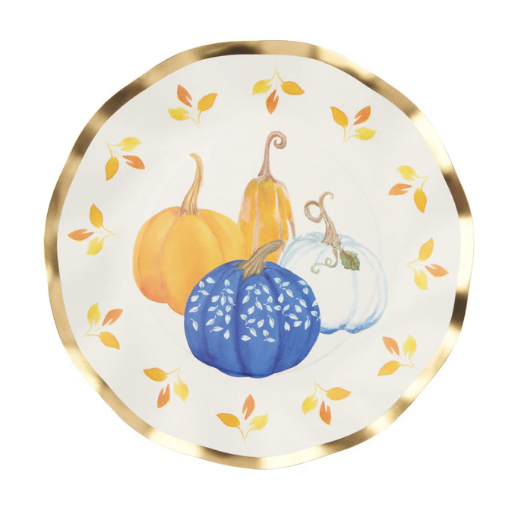 Wavy Salad Plate Harvest Blues/8pkg