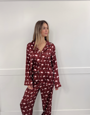 Classic Pj Set - Red Wine