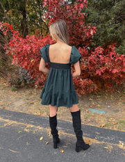 Mae Checkered Babydoll Dress