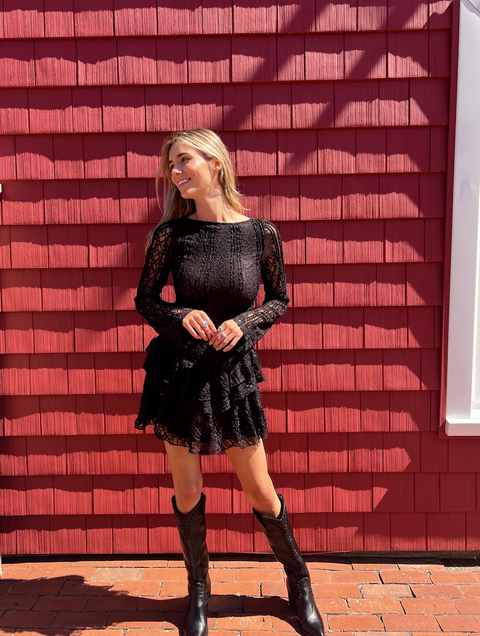 Tabby Lace Mini in Black