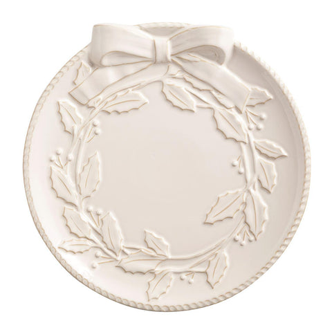 White Wreath Platter Set