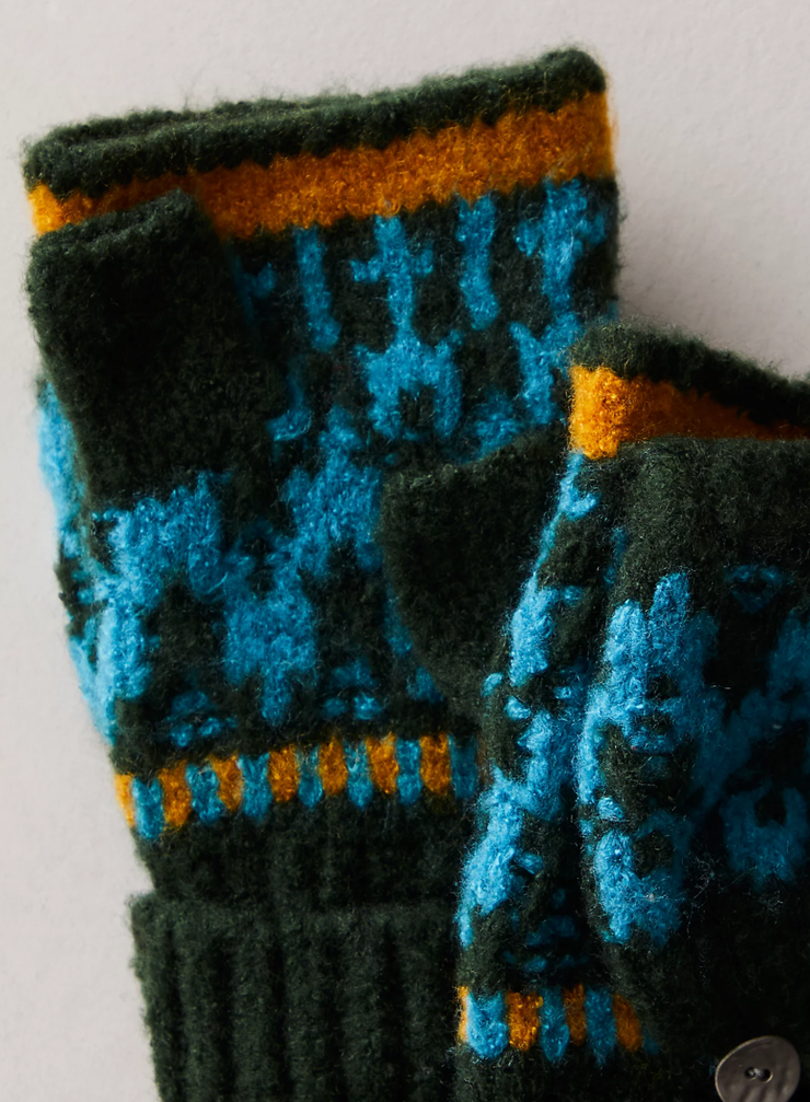 First Frost Fairisle Gloves - Forest