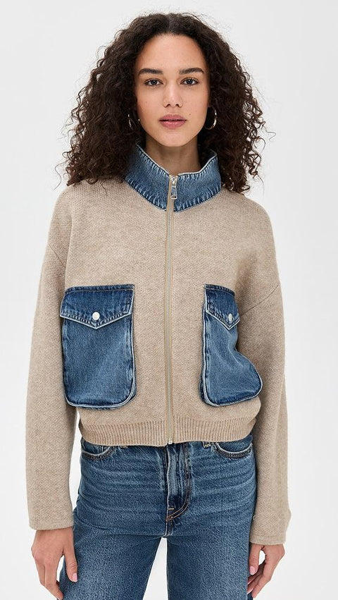 Glow Up Sweater Denim Jacket
