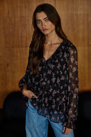Breaking Dawn Ruffle Floral Top