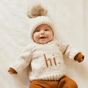 Hi. Pecan Crew Neck Sweater Baby & Toddler