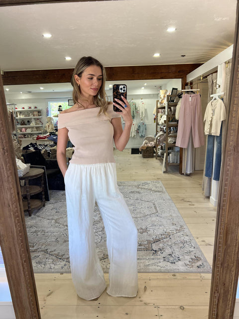 Floating on Linen Bottoms - Off White