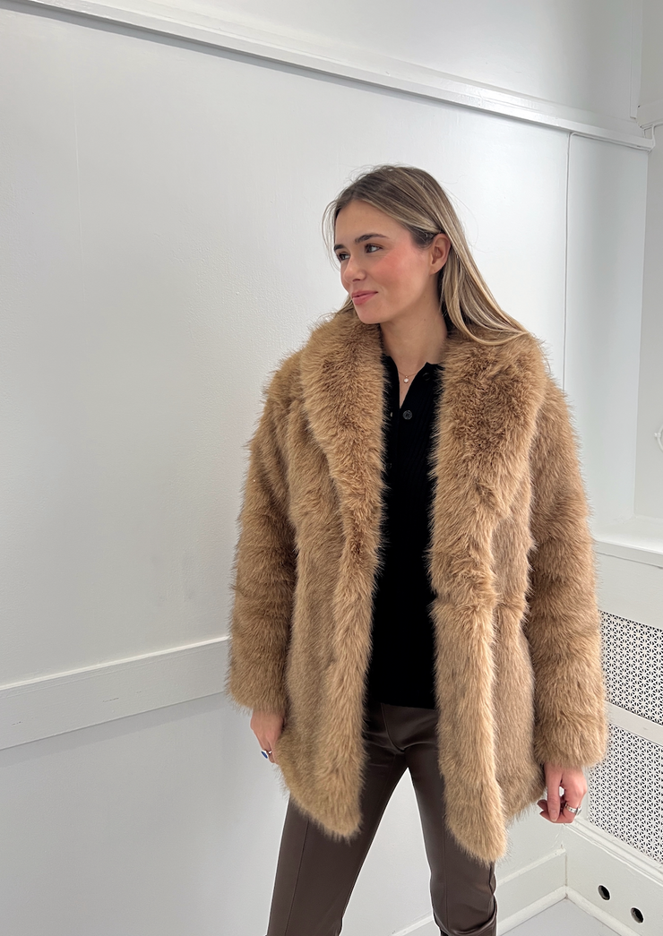 LOGAN FAUX FUR COAT