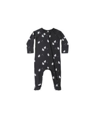 Ghosts Bamboo Footie - Black