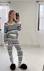 Twilight Fairisle Jogger - Vanilla Ice