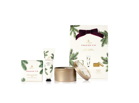 Frasier Fir Holiday Gift Set - Hand Cream, Travel Tin, and Bar Soap