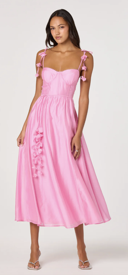 halcyon midi dress Halcyon 3D Flower Appliqué Midi Dress LARGE