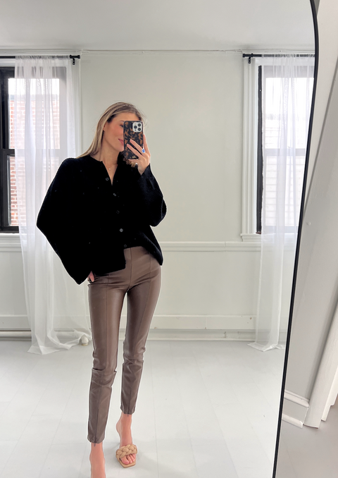 Adrien Button Up Sweater - Black