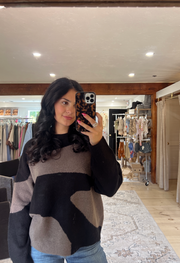 Call Back Sweater - Black/Olive