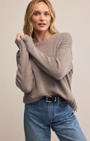 Beck Textured Sweater - Light Tavern