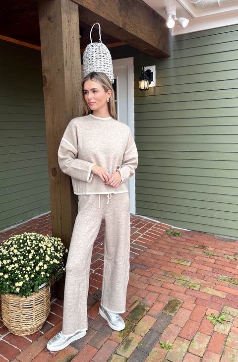 Cozy Combo Set Pant Oatmeal