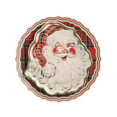 Tartan & Santa Platter Set