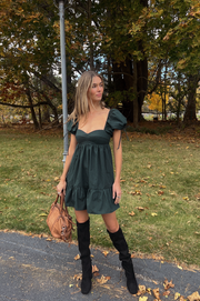 Mae Checkered Babydoll Dress