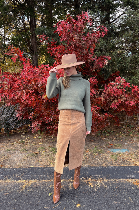 Dayna Turtleneck Sweater - Olive