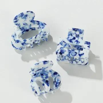 Coastal Blue Assorted Mini Claw Clips
