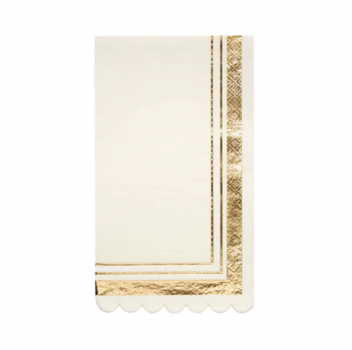 Guest Towel Gold & White/20pkg FOIL/ 3Ply