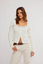 Let's Party Cardi Top - Clean Ivory