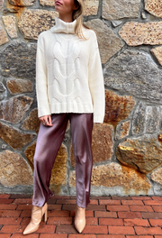LARK: CABLE TURTLENECK SWEATER