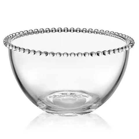 Fitz & Floyd Beaded 8.25in Glass Bowl