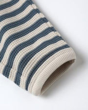 The Waffle Slouch Set - Ocean Stripe