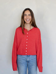 The Beach Button Up - Red