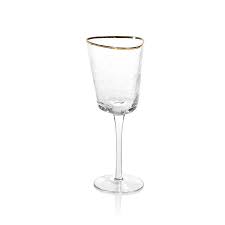 Aperitivo Wine Glass - Clear with Gold Rim